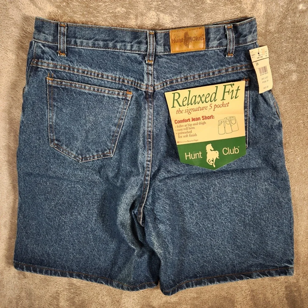 Vintage Hunt Club Shorts Women's Size 14 Blue‎ Relaxed Fit Denim